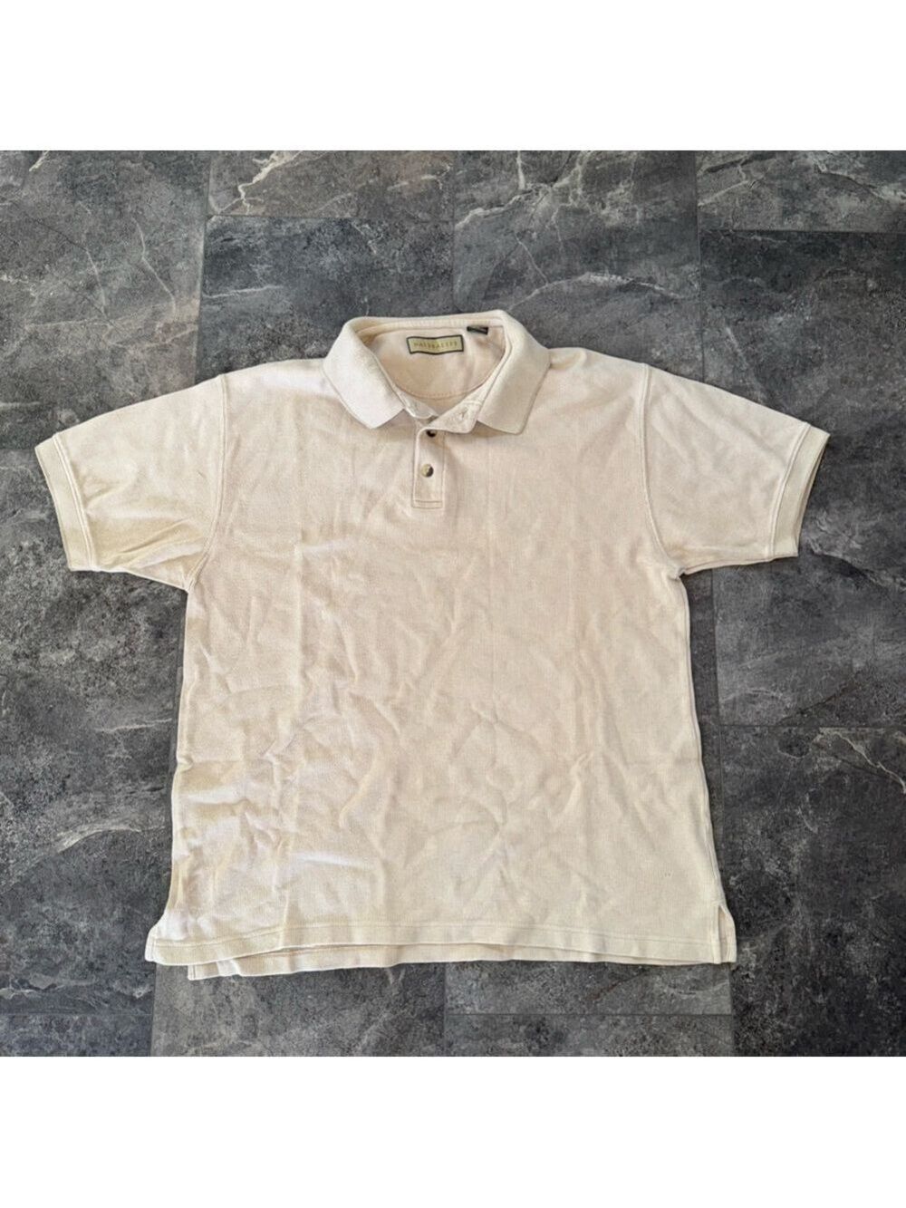 NATURAL LIFE Beige Polo Short Sleeve Shirt Size Large
